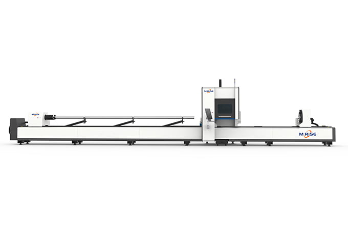 Fiber laser cutting machines of metal tube without tailing materials 3-chuck