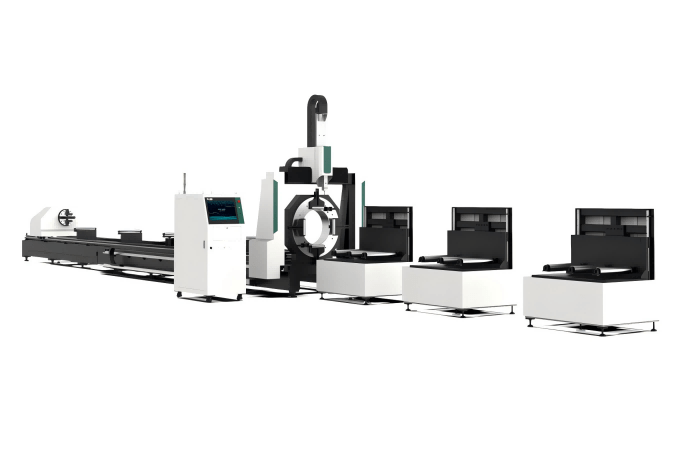 Ultra-large industrial pipe laser cutting machine processing massive-diameter metal pipes