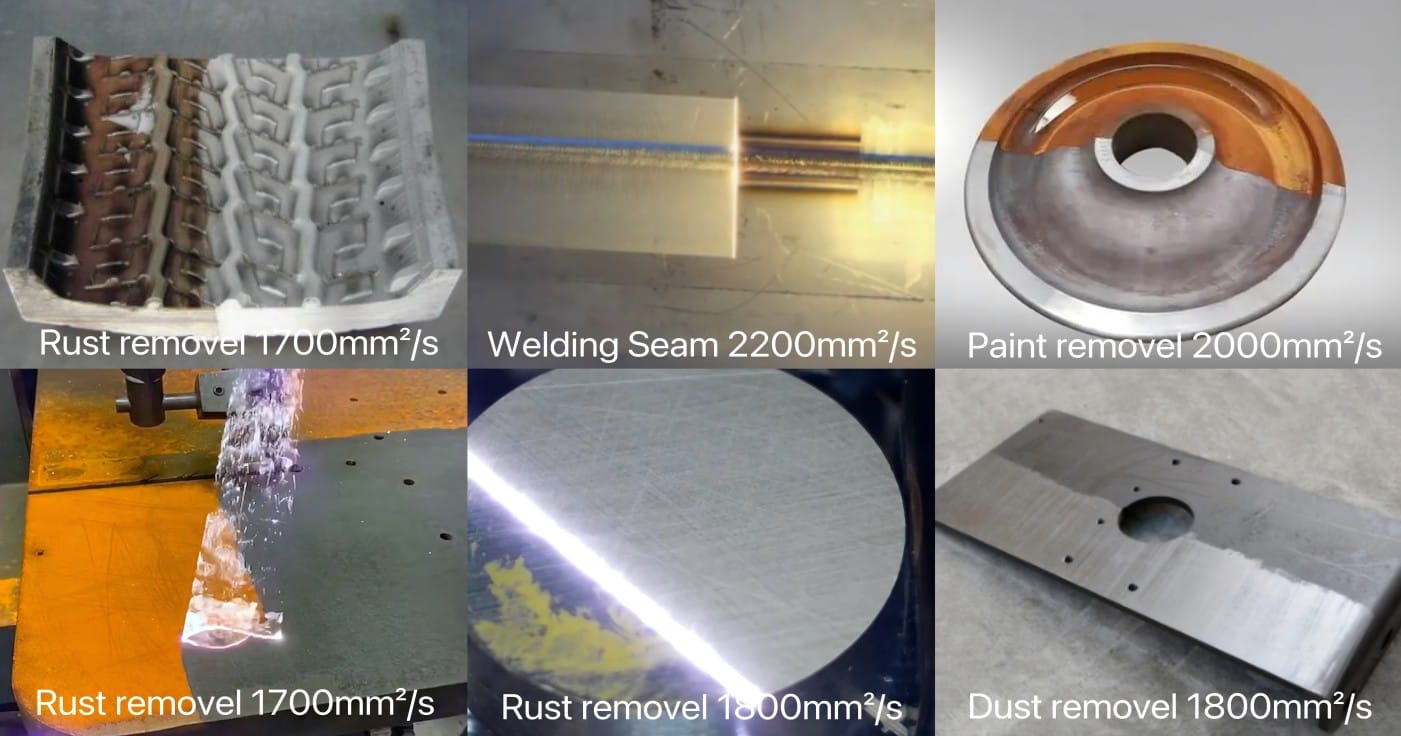 Laser cleaning machine samples