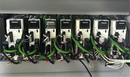 M.RISE CNC cutting machine equipped with Panasonic servo motor and driver system for precise motion control
